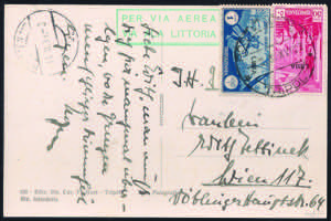 Cartolina via aerea per Vienna con Aerea ... 
