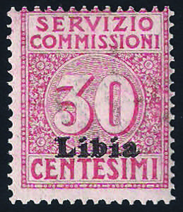1915 Servizio Commissioni c.30 rosso con ... 
