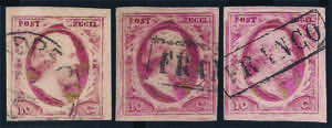 1852 Guglielmo III c.10 rosa carminio (2) ... 