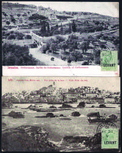 Due cartoline del 1910 con francobolli del ... 