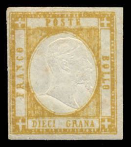 1861 gr.10 giallo ocra vivo (22a cat.2500) ... 