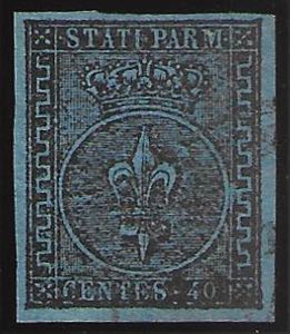 1852 c.40 azzurro (5 cat.1300) ottimi ... 