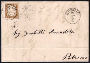 Lettera per Palermo da BURGIO 29 AGO,.62 con ... 
