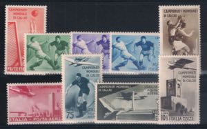 1934 Calcio serie cpl. + aerea 9 valori ... 