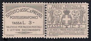 ASSICURATIVI - 1936 L.3 grigio e oliva (15 ... 