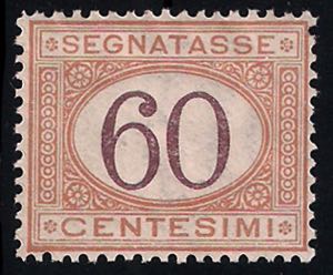 SEGNATASSE - 1924 c.60 arancio e bruno (T33 ... 