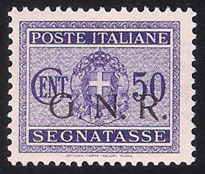 1944 Segnatasse G.N.R. c.50 violetto ... 