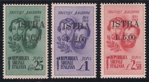 ISTRIA - 1945 Fratelli Bandiera serie cpl. 3 ... 