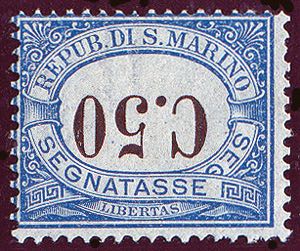 SEGNATASSE - 1925 Cifra c.50 azzurro con ... 