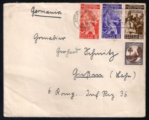 1935 Lettera per la Germania in tariffa da ... 