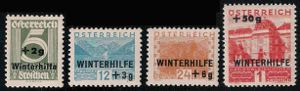 1933 Soccorso invernale cpl. 4 valori ... 