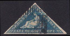 1858 p.4 azzurro su carta bianca (S.G.6a) ... 