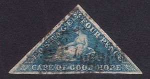 1858 p.4 azzurro su carta bianca (S.G.6a) ... 