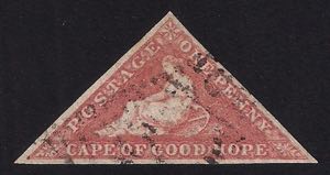 1858 p.1 rosso carminio su carta bianca ... 