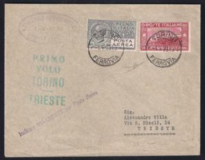 1926 Primo volo SISA Torino-Trieste ... 