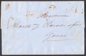 1852 Lettera del 26 gennaio con bolli in ... 