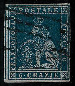 1851 cr.6 azzurro scuro su azzurro (7c ... 