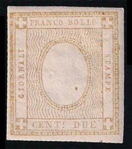 1862 Stampati c.2 giallo senza cifra (10c/ea ... 
