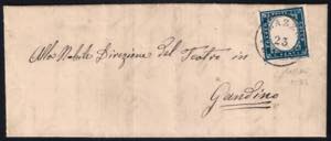 Lettera da PALAZZUOLO 23/10 del 1859 diretta ... 