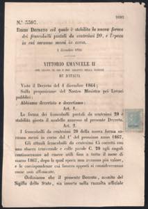 R.Decreto n.5597 del 2 dicembre 1866 ... 