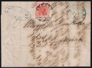 Lettera da VERONA 5/12 del 1850 per Modena ... 