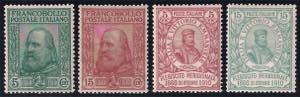 1910 Risorgimento e Plebiscito serie cpl. 4 ... 