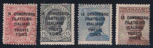 1922 Congresso filatelico di Trieste serie ... 