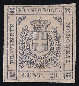 1859 Governo Provvisorio c.20 ardesia ... 