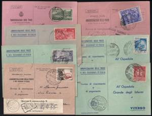 1948/51 Lotto di sette ricevute di ritorno ... 