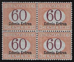 1926 Segnatasse quartina c.60 arancio bruno ... 