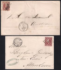 1864/67 Due lettere, una affrancata con c.10 ... 