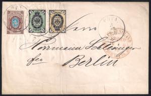 1870 Lettera da Riga per Berlino con ... 