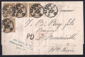 Lettera da Ginevra 18 giugno 1867 in tariffa ... 