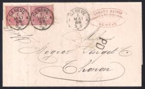 Lettera da Ginevra 1 maggio 1868 per Thonon ... 