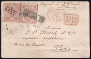 Bustina del febbraio 1859 da Napoli a Parigi ... 