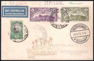 1932 Volo Zeppelin 7° SudameriKafahrt, ... 