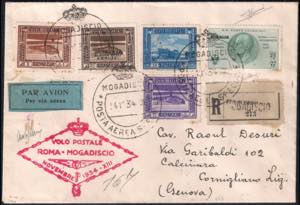 1934 Volo Mogadiscio - Roma 14 novembre,  ... 