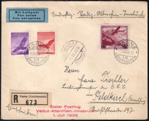 1935 Volo Vaduz - Altenrhein - Innsbruck 1 ... 