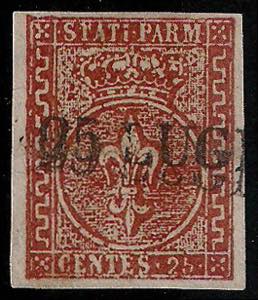1853/55 c.25 bruno rosso (8 cat.1100) con ... 