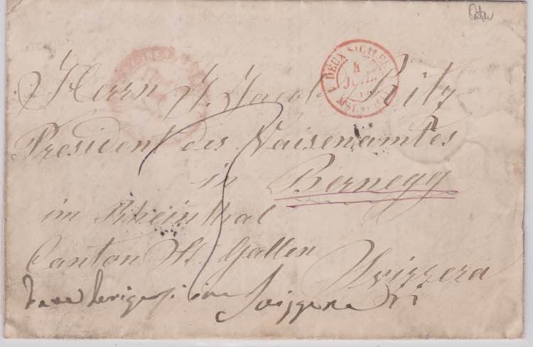 1857-NAPOLI-Lettera da Napoli, via ... 