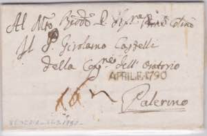 1790-SICILIA-VIA DI MARE-Lettera da Venezia ... 