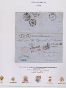 1858-SICILIA-VIA DI MARE-Lettera FRANCA da ... 
