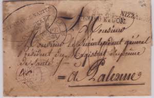 1831-SICILIA-VIA DI MARE-Lettera da ... 