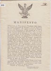 Termini Imerese 21 settembre 1820. Manifesto ... 