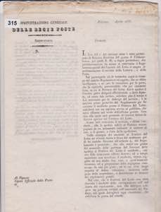 Palermo, aprile 1835. Istituzione del ... 