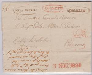 1821-SICILIA-Lettera da Palazzolo (oggi ... 