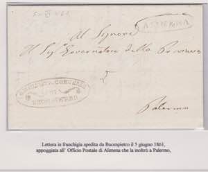 Sicilia,5.6.1861, da Buompietro (bollo ... 