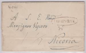 Sicilia,4.5.1861.Lettera da Leonforte per ... 