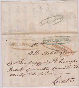1850-SICILIA-Lettera da Siracusa,via ... 