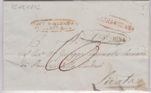 1842-SICILIA-Lettera da Siracusa,via ... 